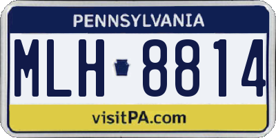 PA license plate MLH8814