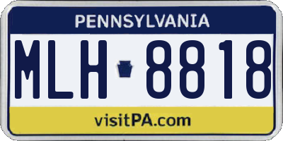 PA license plate MLH8818