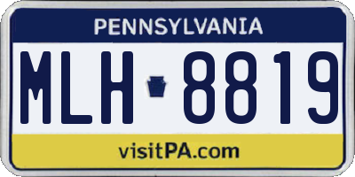 PA license plate MLH8819