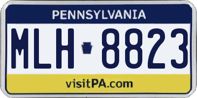 PA license plate MLH8823