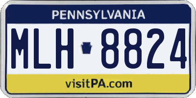 PA license plate MLH8824