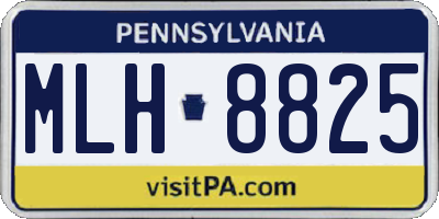 PA license plate MLH8825