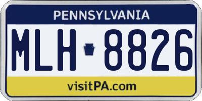 PA license plate MLH8826