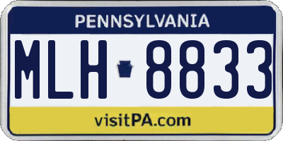 PA license plate MLH8833