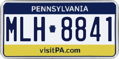 PA license plate MLH8841