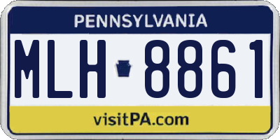 PA license plate MLH8861