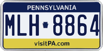 PA license plate MLH8864