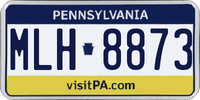 PA license plate MLH8873