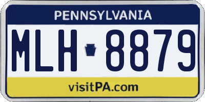 PA license plate MLH8879