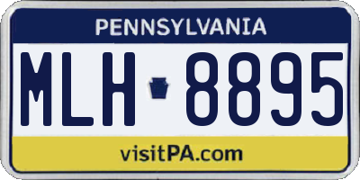 PA license plate MLH8895