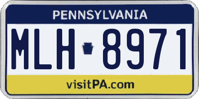 PA license plate MLH8971