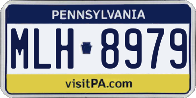 PA license plate MLH8979