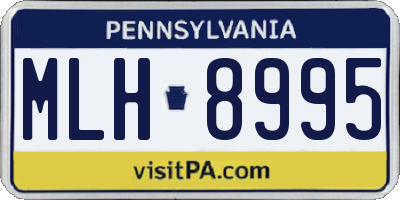 PA license plate MLH8995