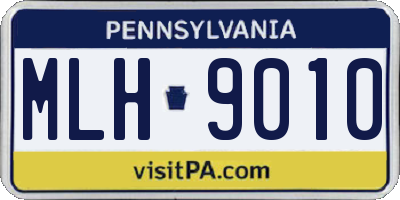 PA license plate MLH9010