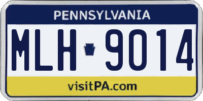 PA license plate MLH9014