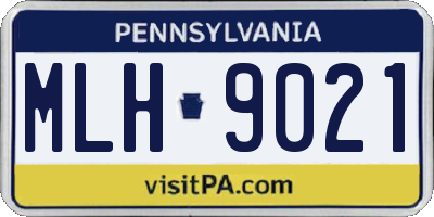 PA license plate MLH9021