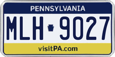 PA license plate MLH9027