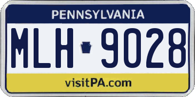 PA license plate MLH9028