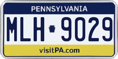 PA license plate MLH9029