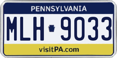 PA license plate MLH9033