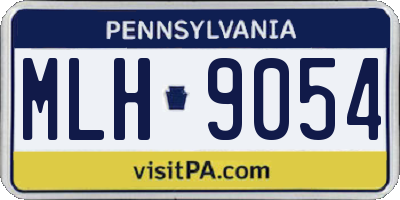 PA license plate MLH9054