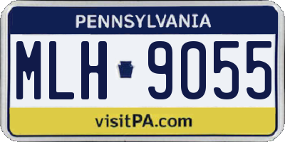 PA license plate MLH9055