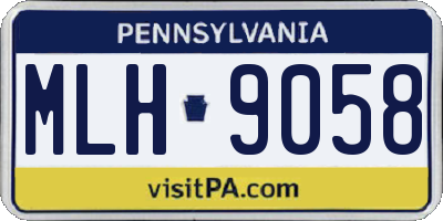 PA license plate MLH9058