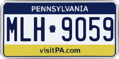 PA license plate MLH9059