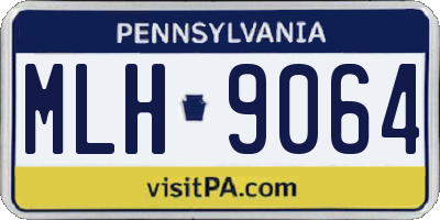 PA license plate MLH9064