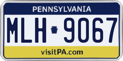 PA license plate MLH9067