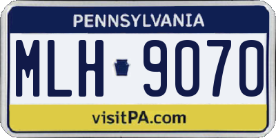 PA license plate MLH9070