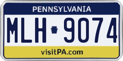 PA license plate MLH9074