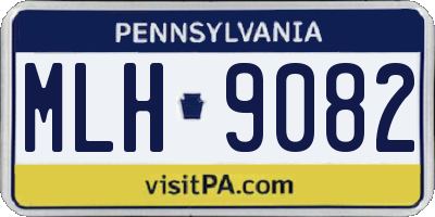 PA license plate MLH9082