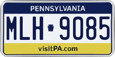 PA license plate MLH9085