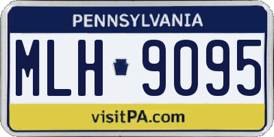 PA license plate MLH9095