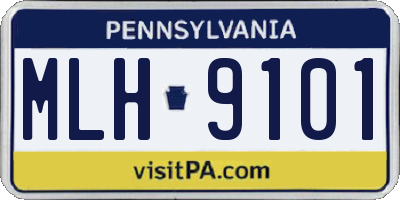 PA license plate MLH9101
