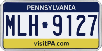 PA license plate MLH9127