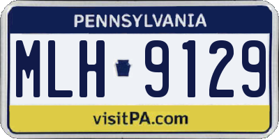 PA license plate MLH9129