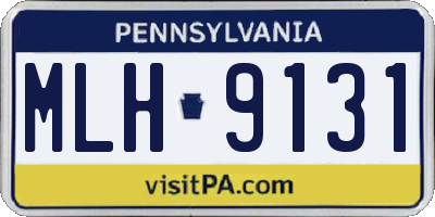 PA license plate MLH9131