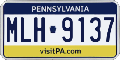 PA license plate MLH9137