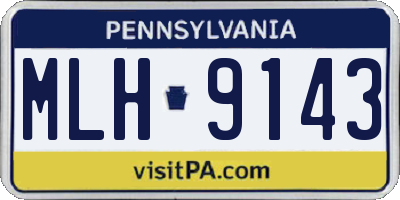 PA license plate MLH9143