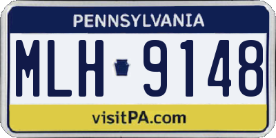 PA license plate MLH9148