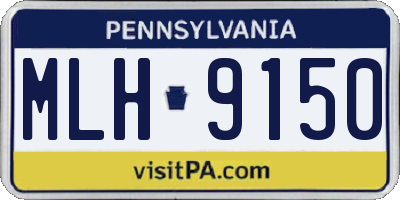 PA license plate MLH9150
