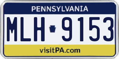PA license plate MLH9153