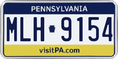 PA license plate MLH9154