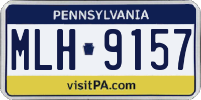 PA license plate MLH9157