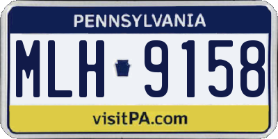 PA license plate MLH9158