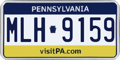 PA license plate MLH9159