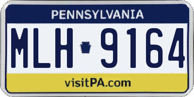 PA license plate MLH9164
