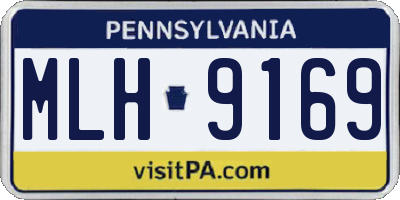 PA license plate MLH9169
